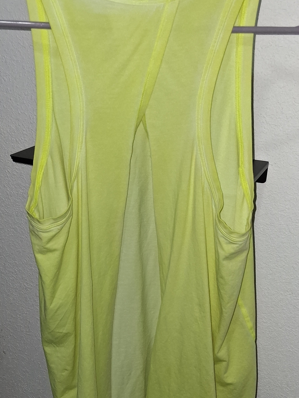 Lululemon Open Back Bright Lime Yellow Tank Top